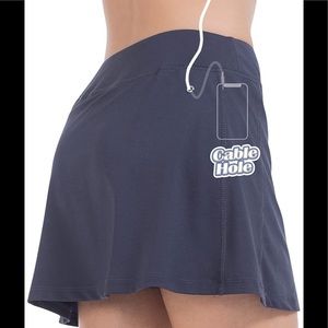 ZEALOTPOWER Tennis Skorts with Pockets Sports Black Golf Skirts Running